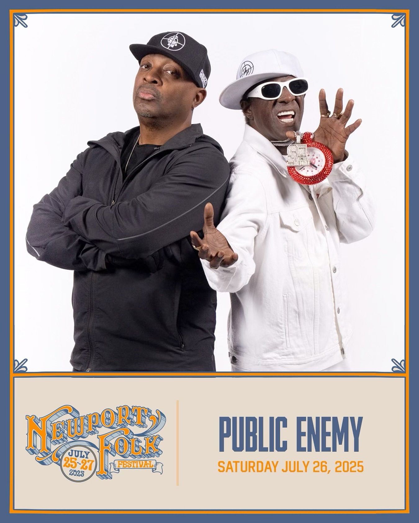 Experience an epic Public Enemy performance at Newport on July 26 with unbeatable hip-hop energy.