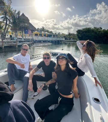 Supermodel Cindy Crawford shares her latest travel update with chic style and seaside allure.