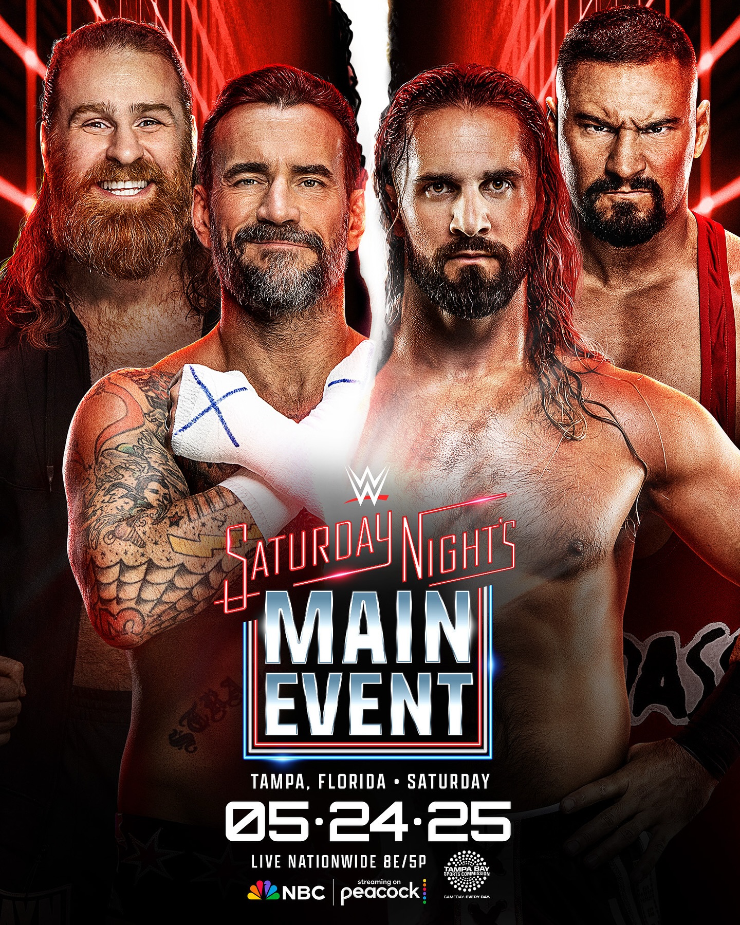 CM Punk and Samizayn team up for a high-octane battle with Rollins and Breakker at SNME.!!