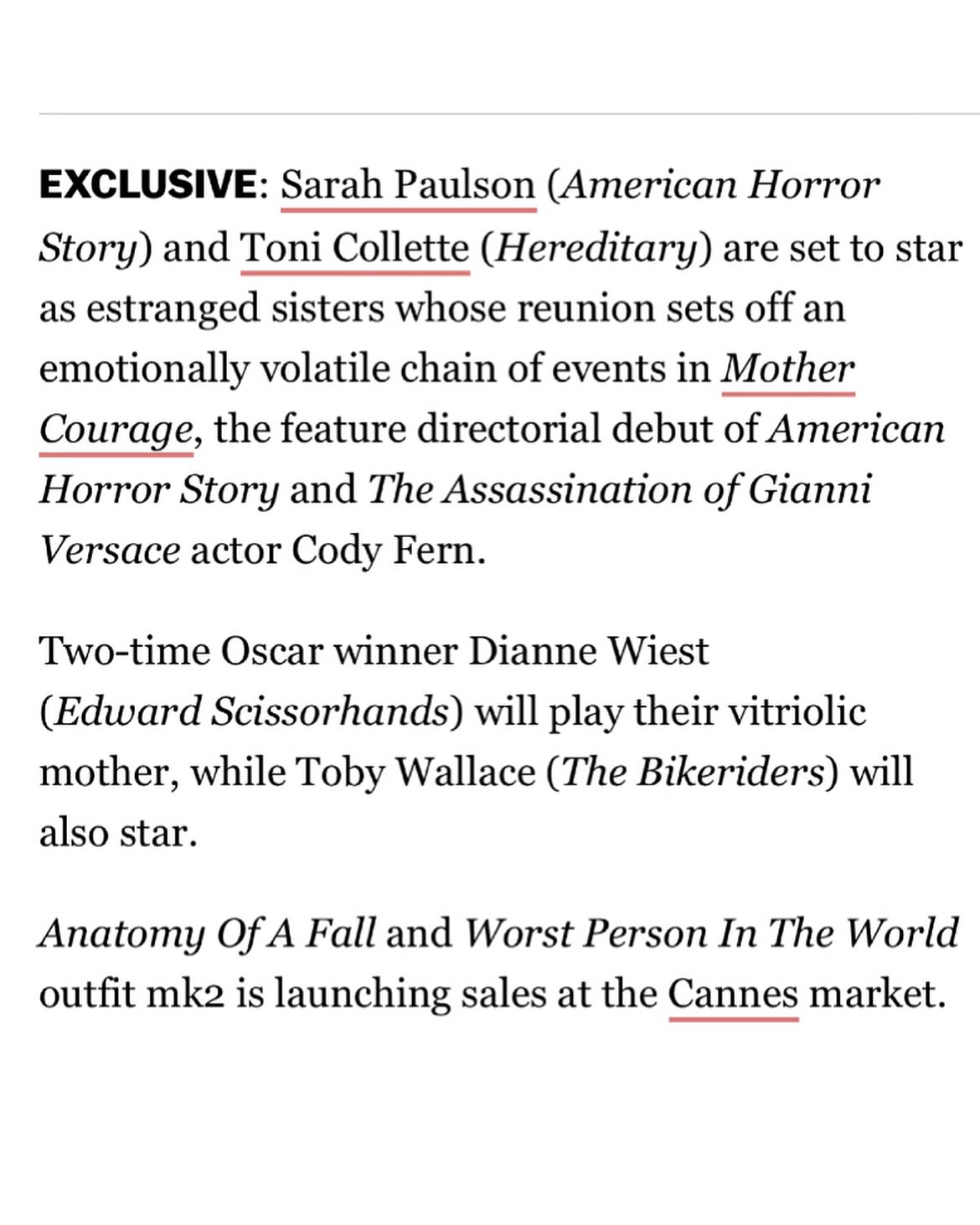Co-Written Dream Movie Project Announced