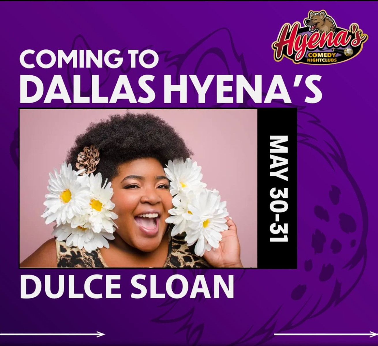 Comedian Dulcé Sloan Debuts Dallas Performance Stand-up sensation Dulcé Sloan brings fresh laughs to Dallas at Hyena's Comedy, May 30-31!