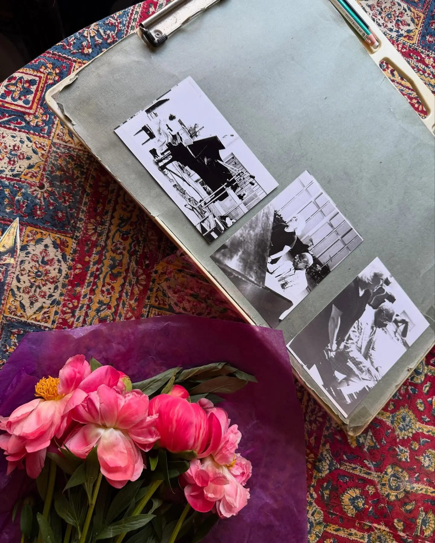 Corrina With Peonies & Jazz Legends at Clinton Studios