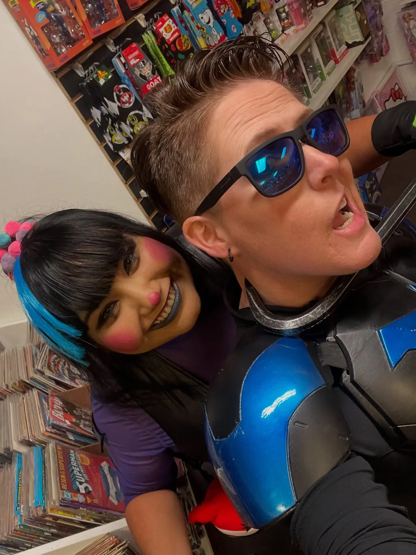 Cosplay Spectacle: Punchline And Nightwing Shine Saturday DC cosplay meets celeb flair as Punchline and Nightwing light up Saturday for DC thrills!.