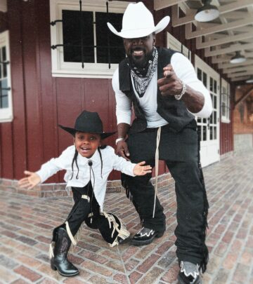 Lance Gross charms with a family cowboy outing celebrating an early mother gift in style!