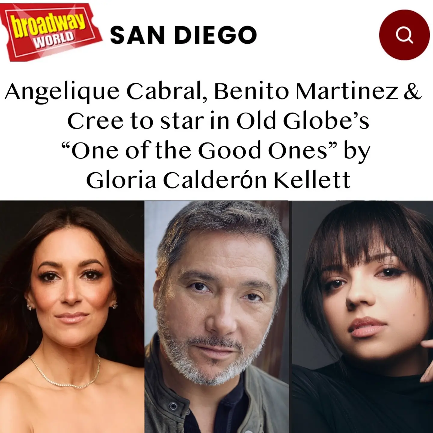Cree Cicchino Joins Gloria Kellett’s Captivating Play Rehearsals at The Old Globe ignite as Glamorous cast and Gomez family charm theater fans.