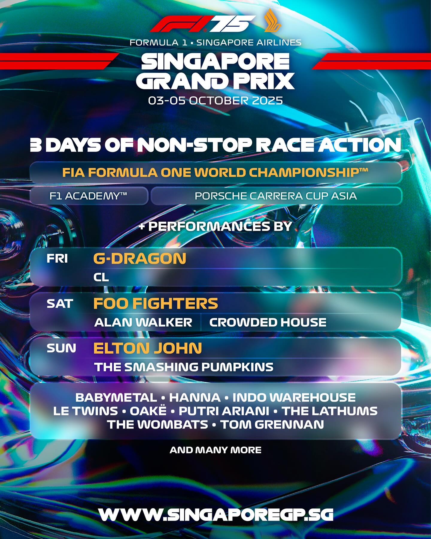 Crowded House Singapore GP Performance Announced