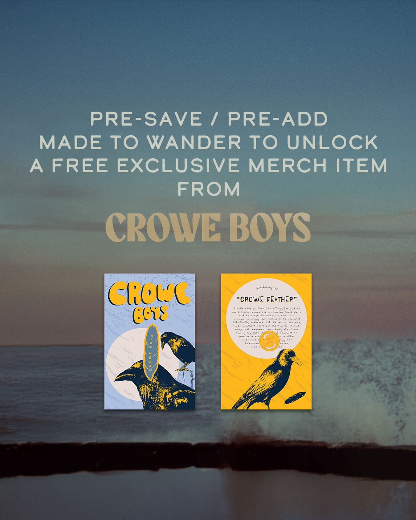 Crowe Boys Launch ‘Crowe Feathers’ Collectible Pin Set Snag a free feather pin when you pre-save the Crowe Boys album—early fans get first picks.