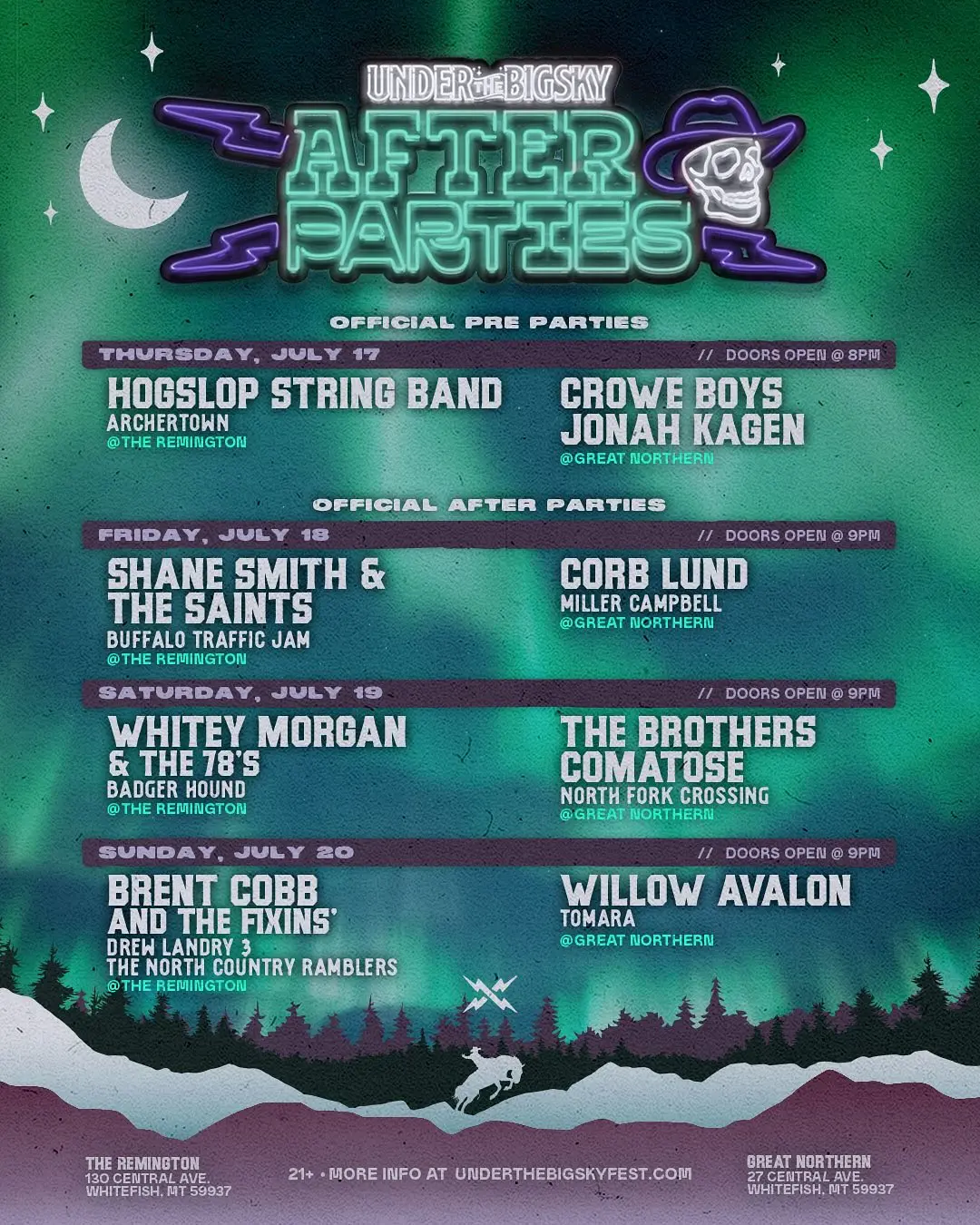 Crowe Boys Rock After Party Show At Montana Festival