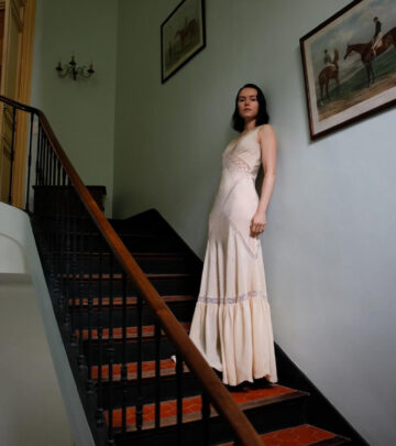 Jedi actress embraces green couture in ghostly cameo for the brand’s latest recycled line!