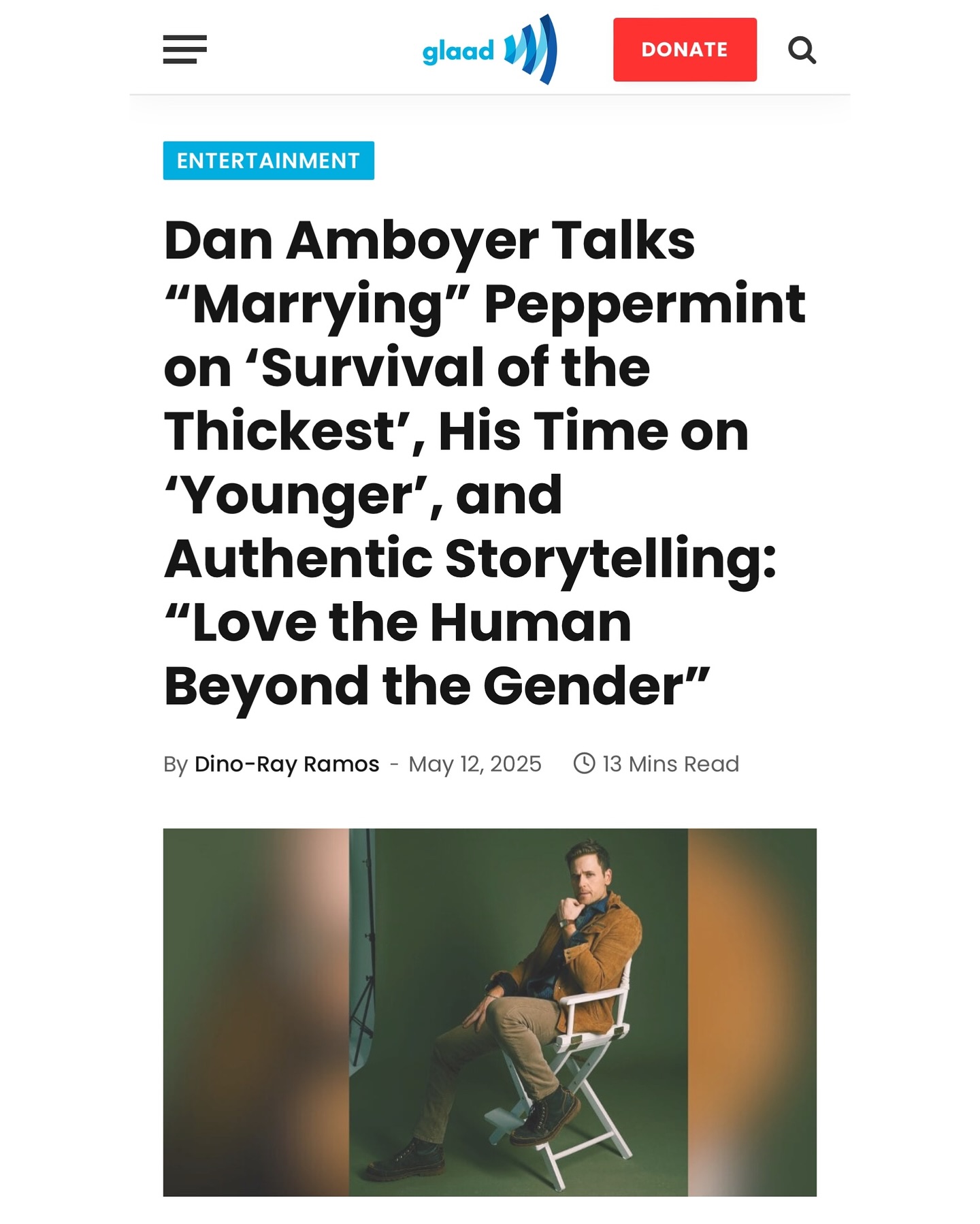Dan Amboyer’s Deep Dive With GLAAD Sparks Reflective Journey Celebrity Dan Amboyer revisits past adventures and celebrates GLAAD's legacy on stage now!