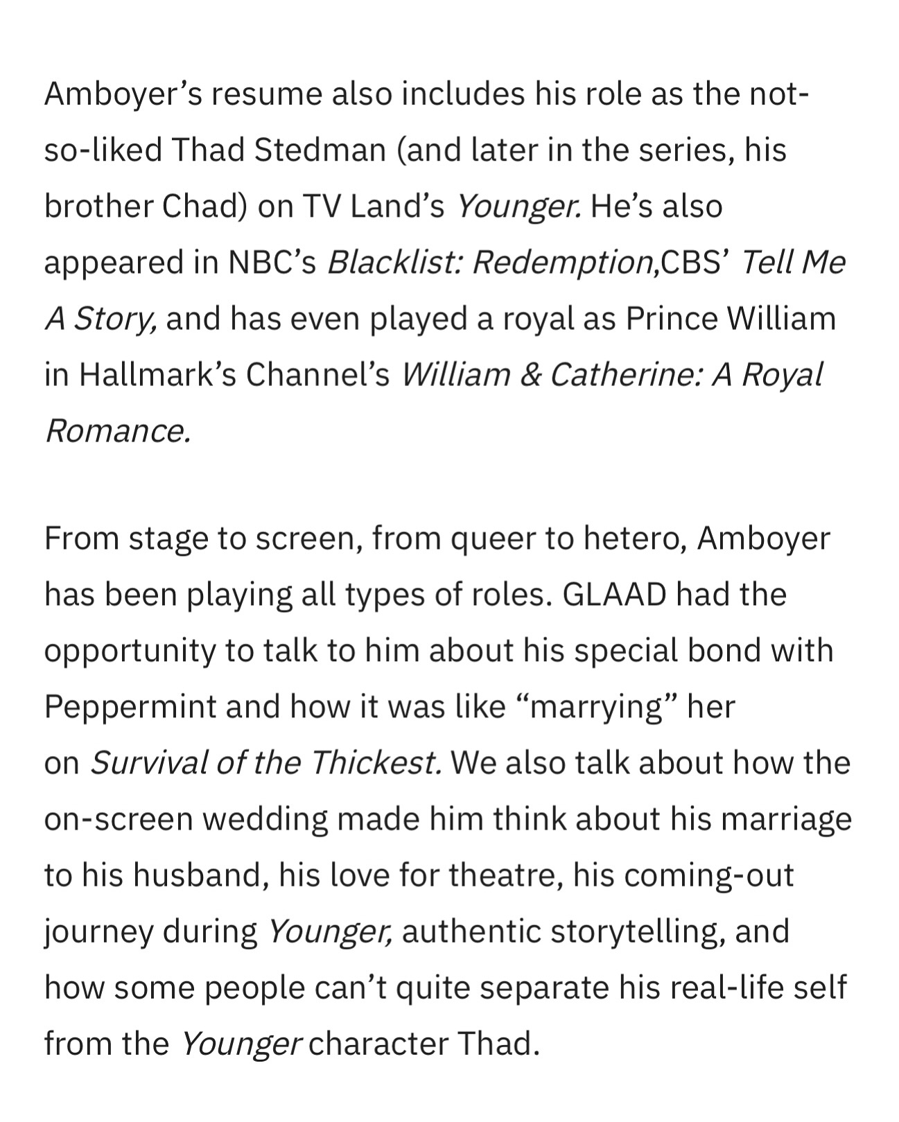Dan Amboyer’s Deep Dive With GLAAD Sparks Reflective Journey