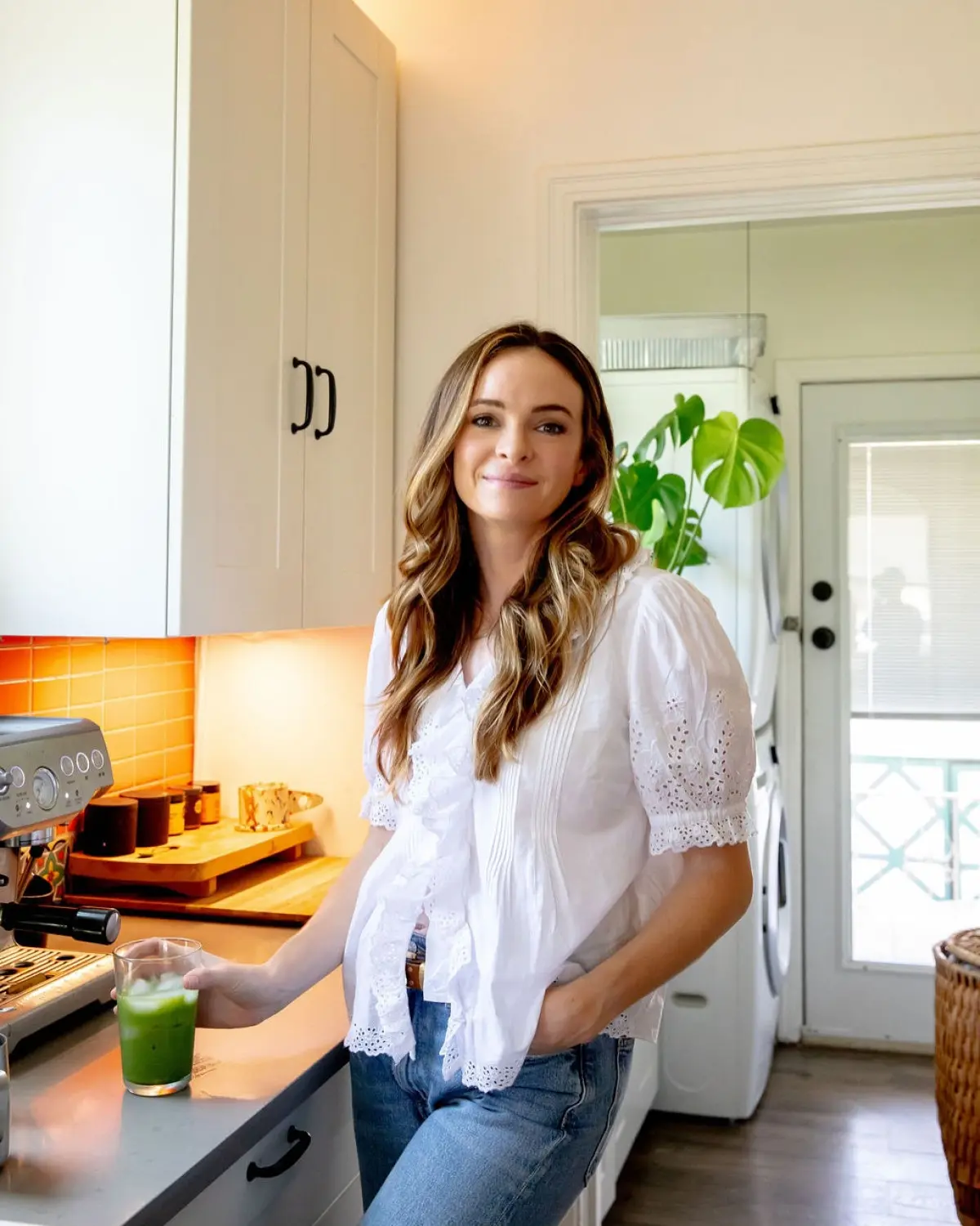 Danielle Panabaker’s Home Brewed Matcha Ritual Flash star stirs up her honey-infused green tea at home wowing fans with fun pro tea tips.