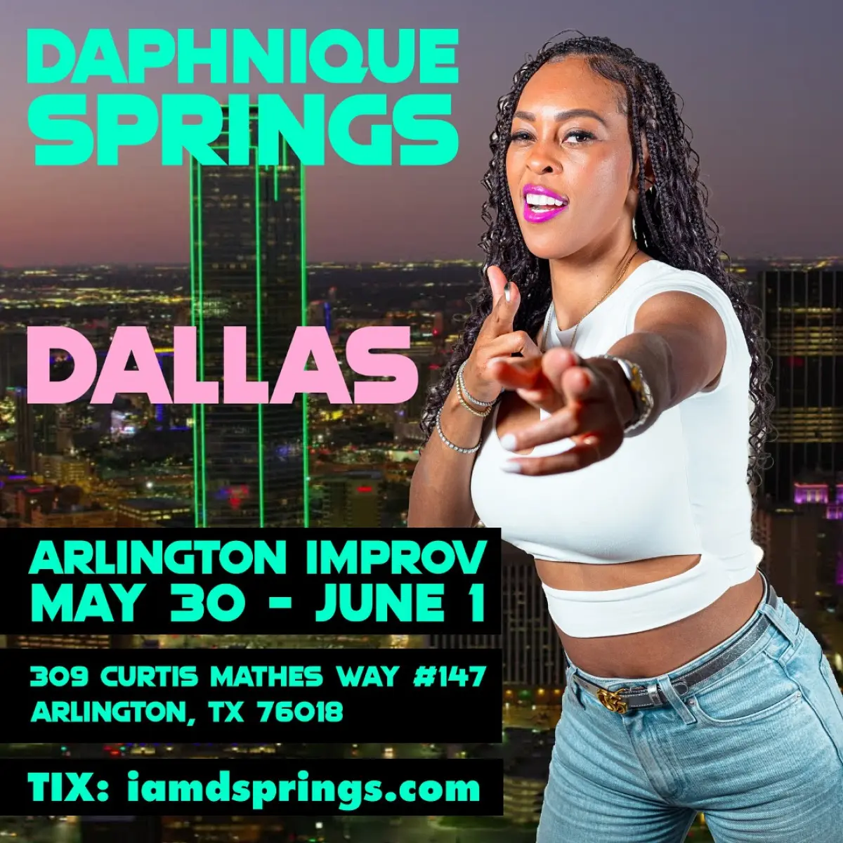 Daphnique Springs Brings Stand-Up To Arlington Improv Five nights of side-splitting jokes and humor await you at Dallas’s exclusive comedy venue!