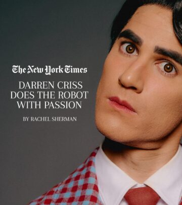 Darren Criss masters the fusion of physical theatre training with Broadway finesse on stage.
