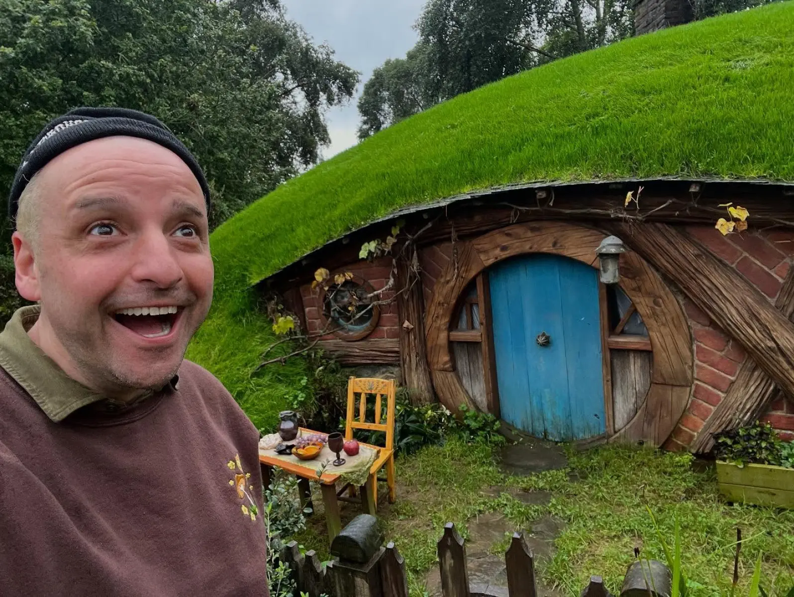 Filming abroad meets birthday bliss as a celebrated actor embarks on a Tolkien Shire tour.