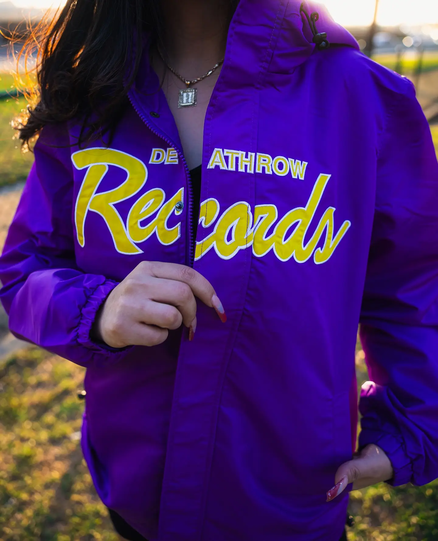 Stylish windbreaker from Death Row Records now available at Snoop Market in exclusive drop.