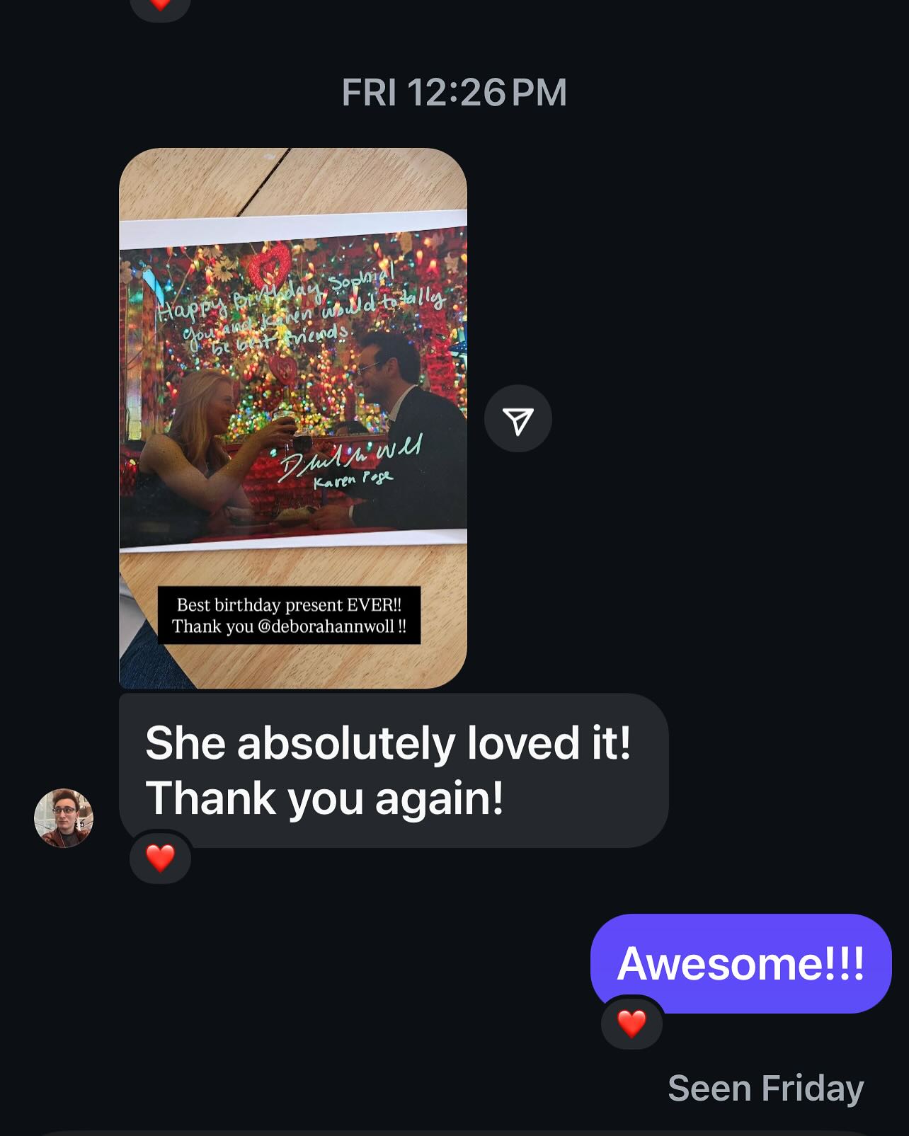 Deborah Ann Woll Signature Photo Sales On Instagram