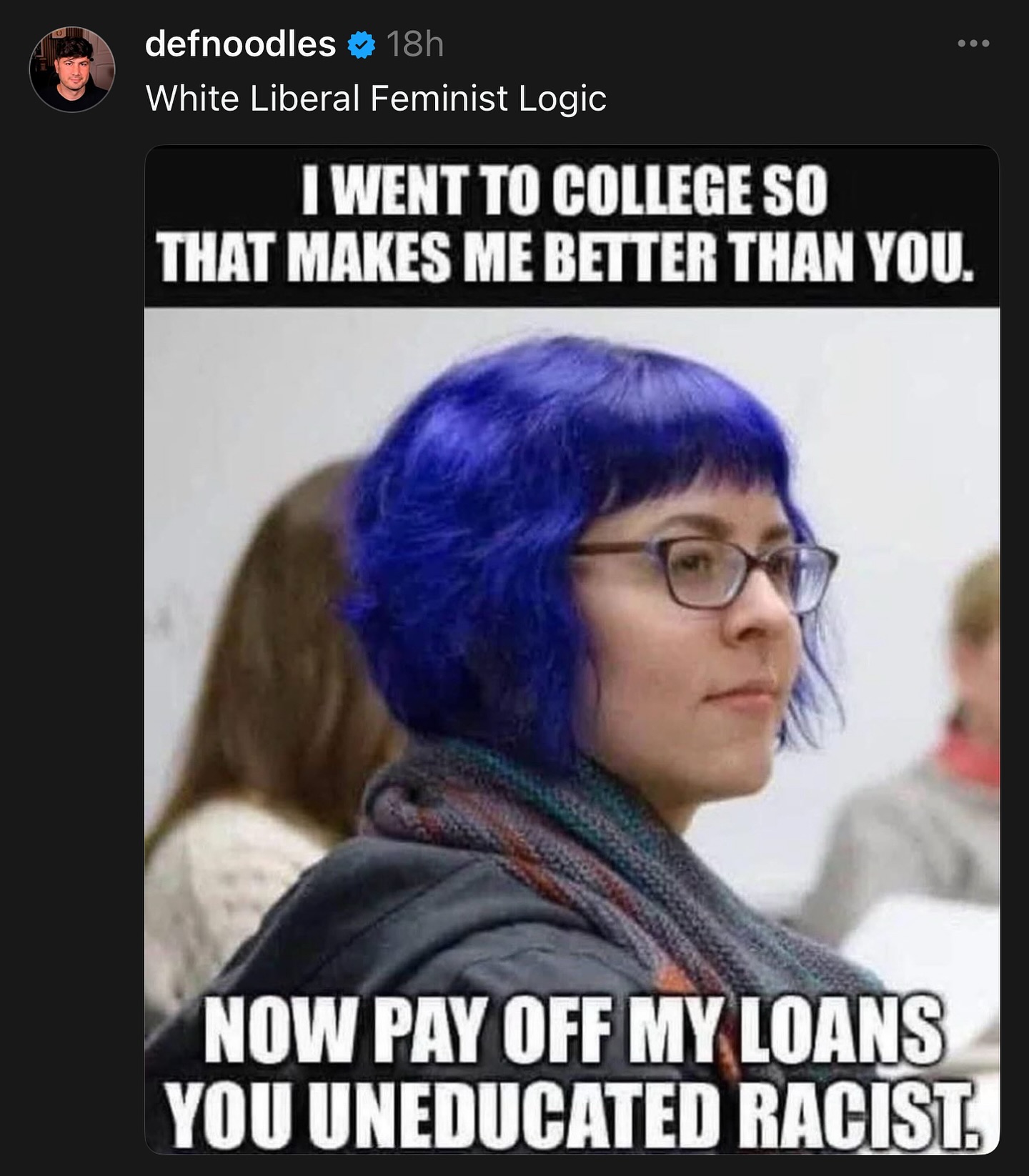 Def Noodles Sparks Feminism Debate on Instagram Influencer asks fans if a new #feminism meme is insightful or over the top fueling debate.