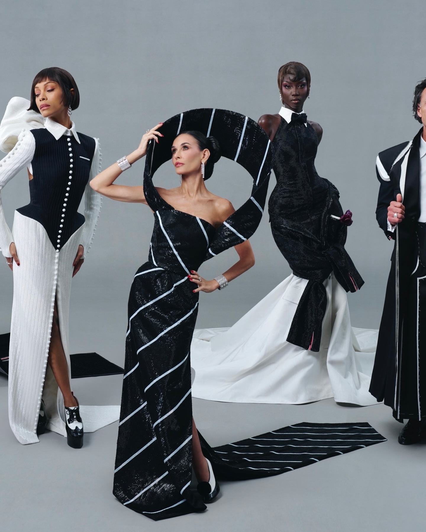 Demi Moore Embraces Superfine Tie Look