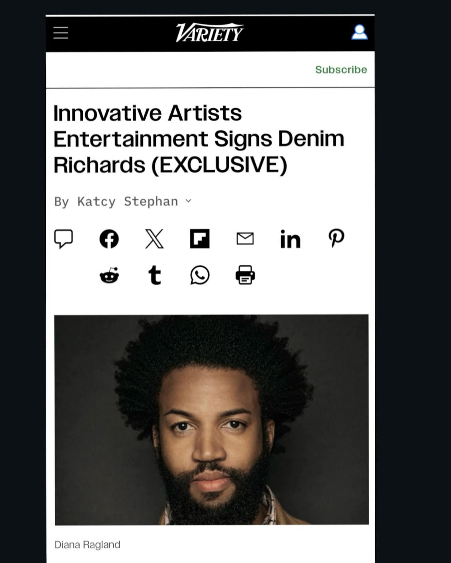 Denim Richards Partners With Innovative Artists Celebrated actor Denim Richards marks a bold career shift with a top agency and team now!!