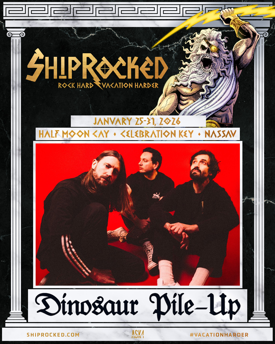 Dinosaur Pile-Up Set for Shiprocked 2026 Cruise