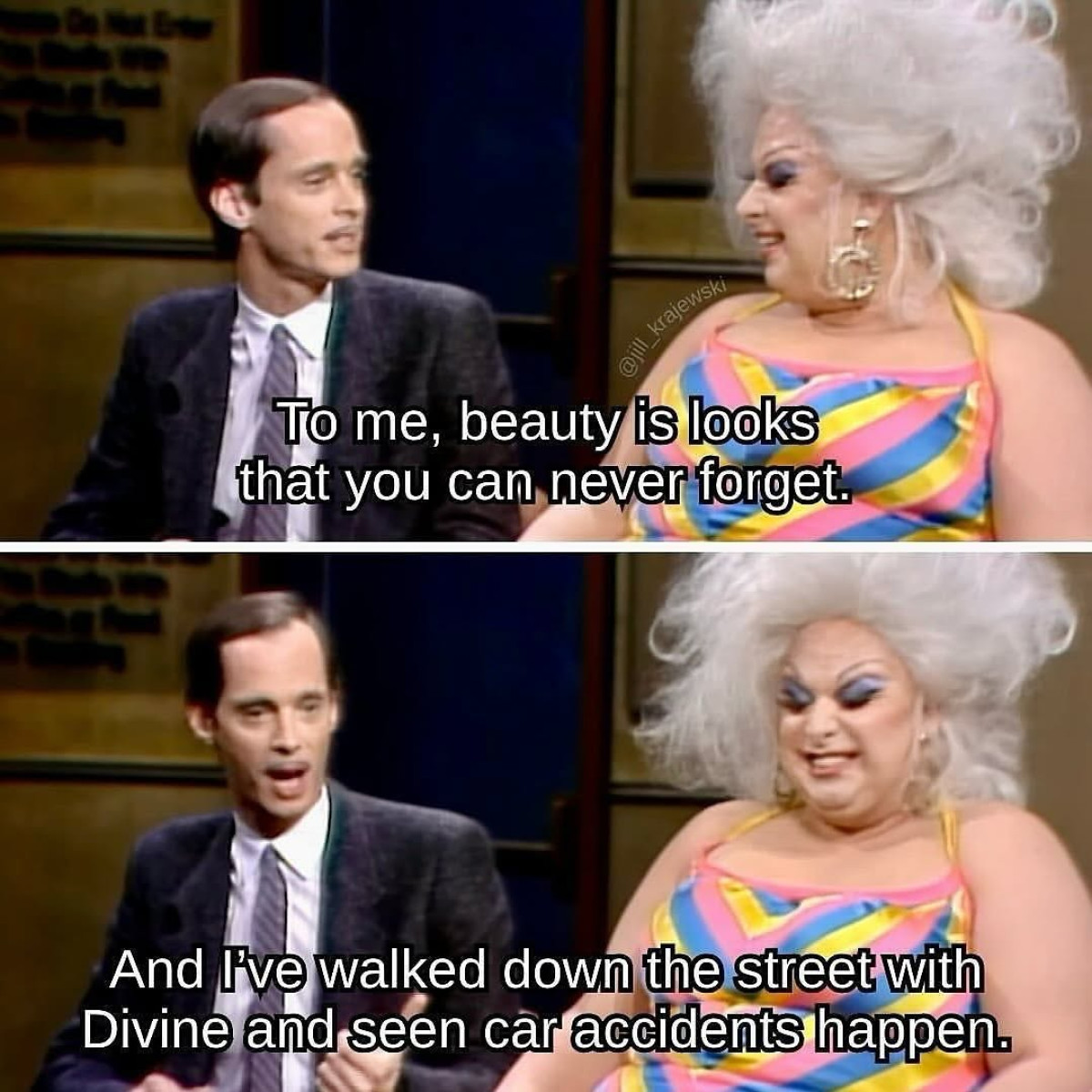 Divine Celebrates Iconic Connections With Waters and Letterman Divine channels cult cinema roots and talk show wit to honor legendary film and TV ties!!