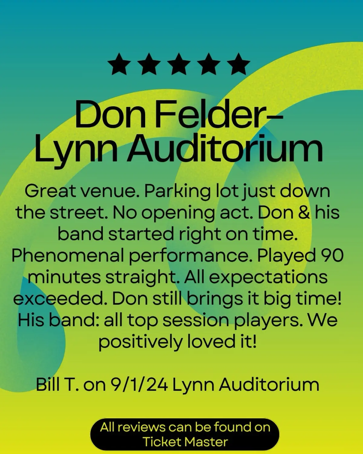 Don Felder Celebrates Stellar Ticketmaster Reviews Rock icon lauds Ticketmaster's stellar reviews as his enduring legacy energizes live shows.