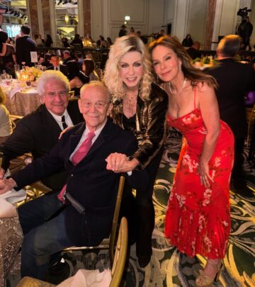 At LA Ballet Gala, Donna Mills meets legend Joel Grey, celebrating fine performing arts.!!