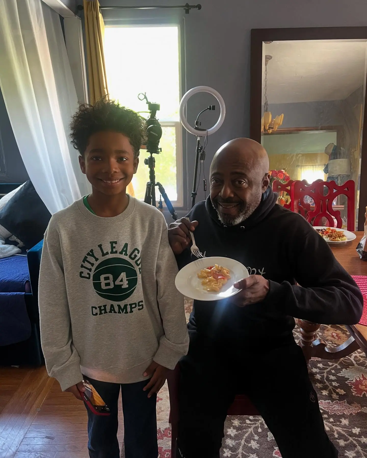 Donnell Rawlings Applauds Son’s Culinary Creativity Rawlings shares heartfelt pride, applauding Chef Austen's impressive Mac and cheese skills.