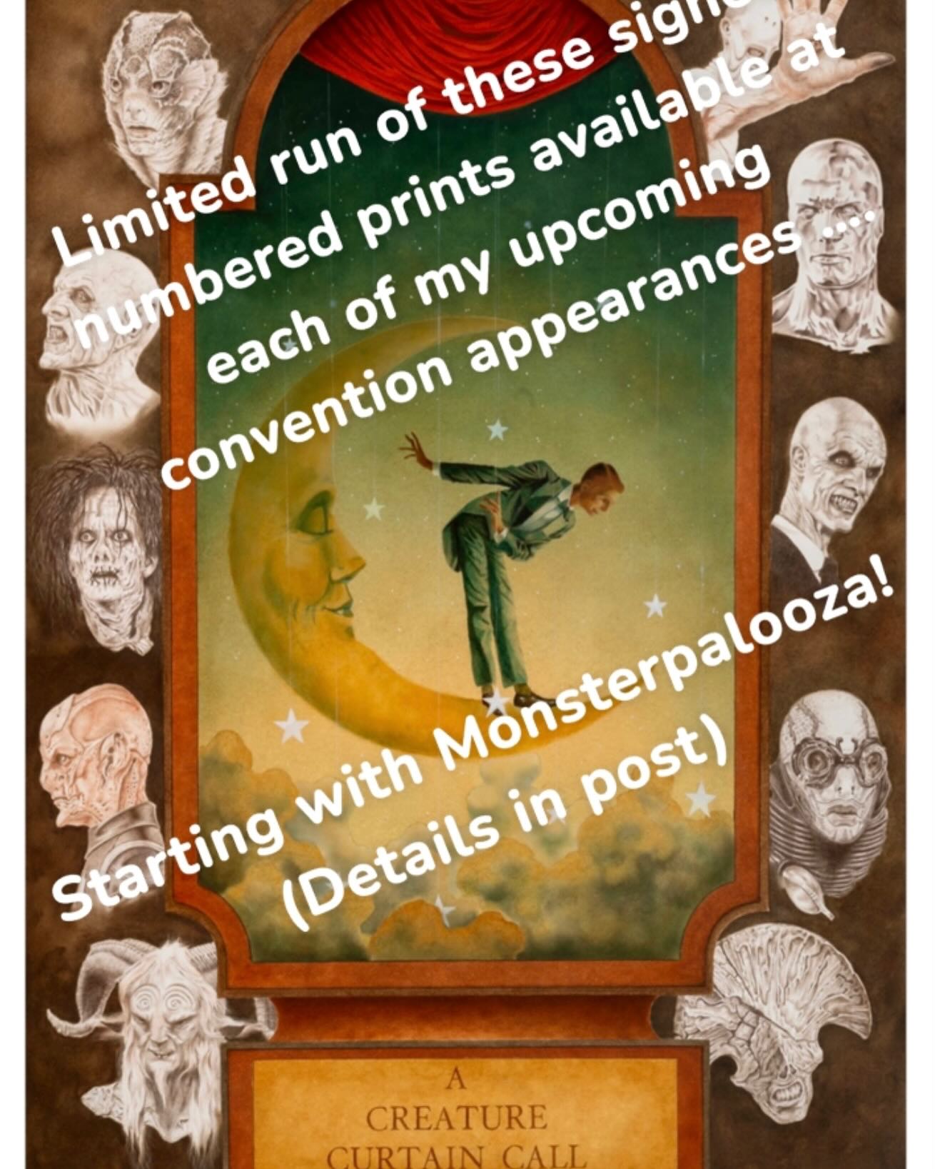 Doug Jones Unveils Creature Curtain Call Artwork Doug Jones teams with Shannon Stamey for limited edition prints at Monsterpalooza debut!!!