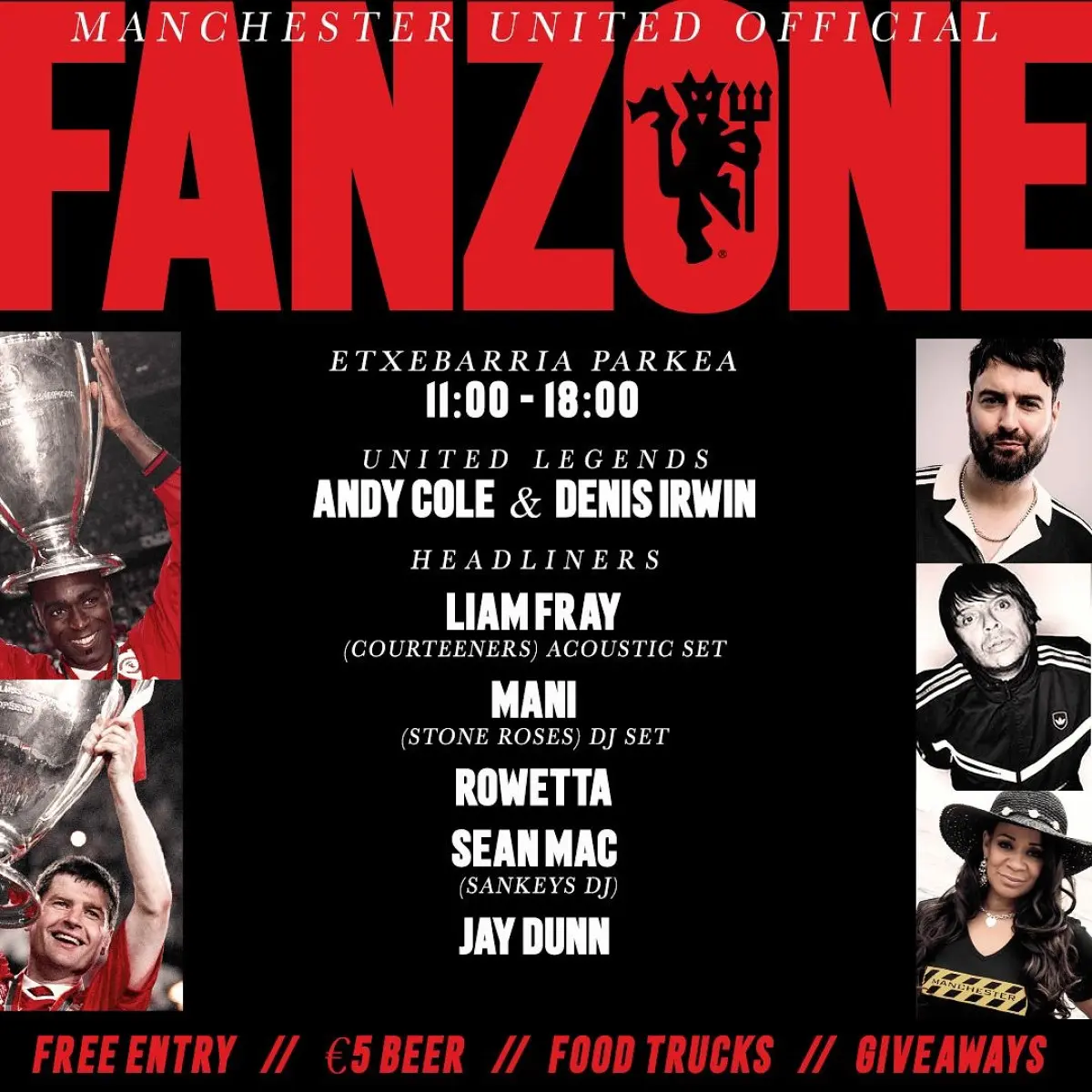 Dream Gig At Europa Cup Final In Bilbao Manchester fan zone rocks with live stars, Q&A and free entry in Bilbao! Don't miss out.!