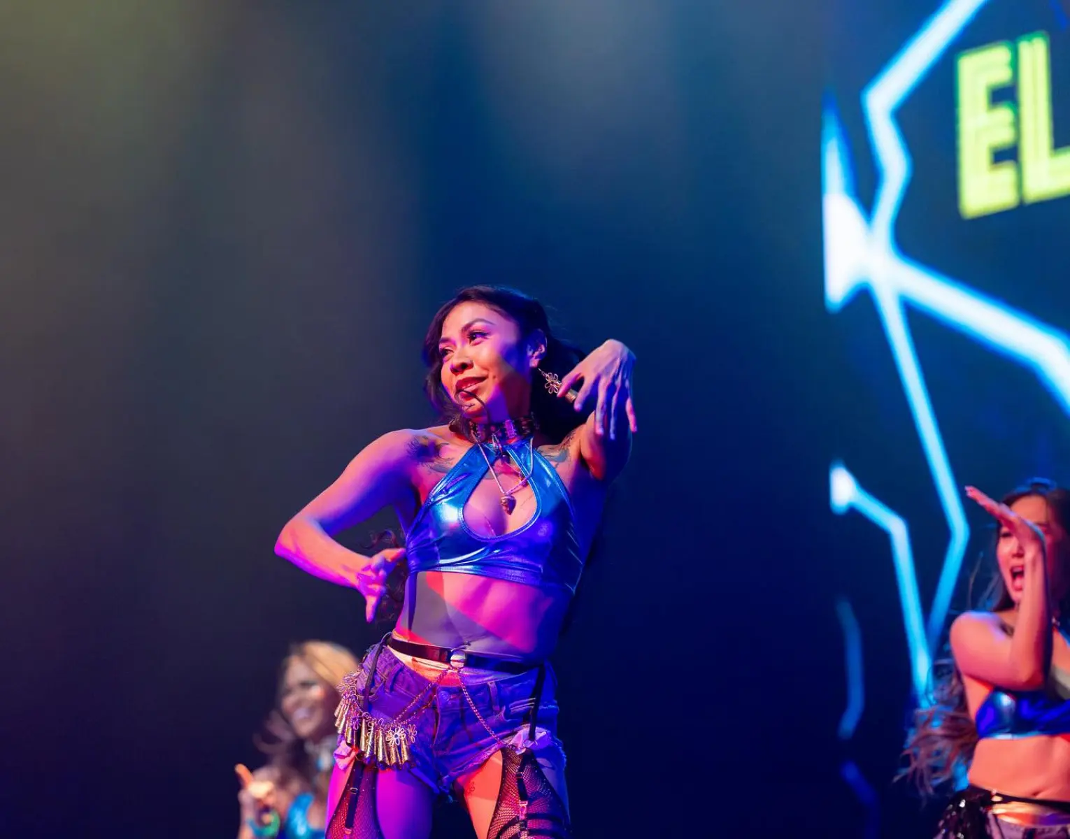 Electric Turquoise Ladies Shine at FNX TV Gala Tesla Wolfe leads Indigenous dancers in a gala performance celebrating a new streaming app