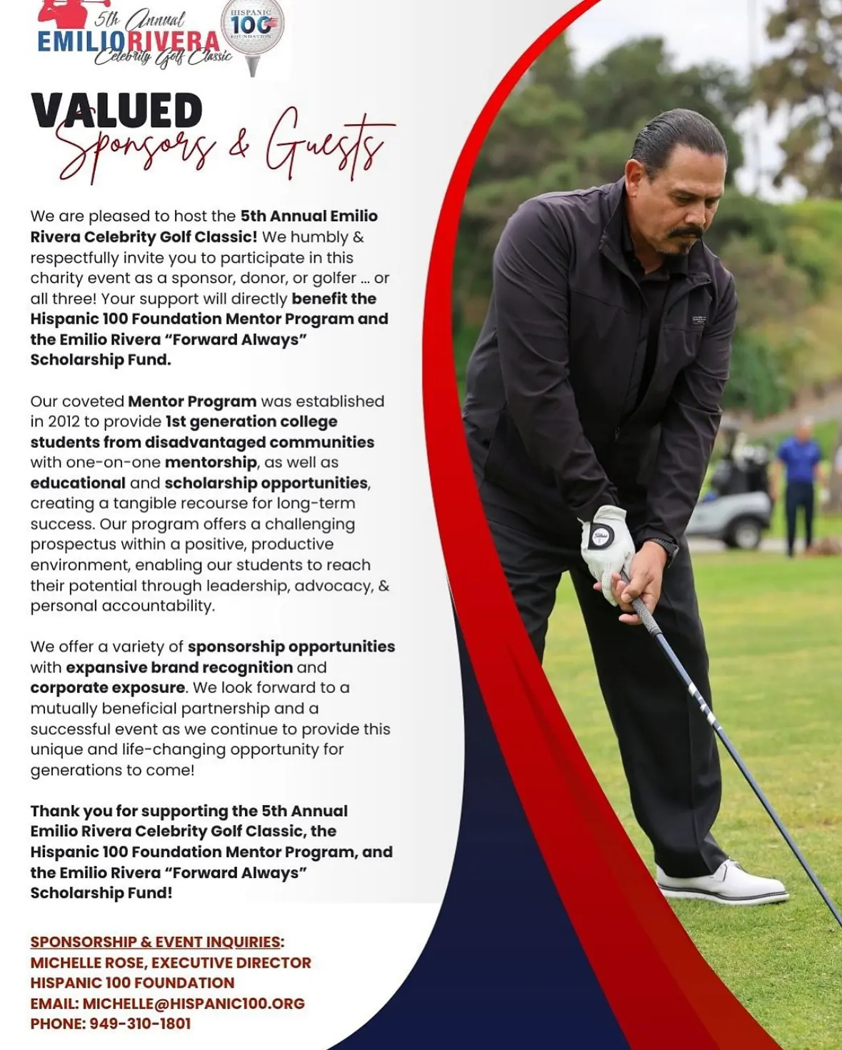 Emilio Rivera Hosts Charity Golf Tournament