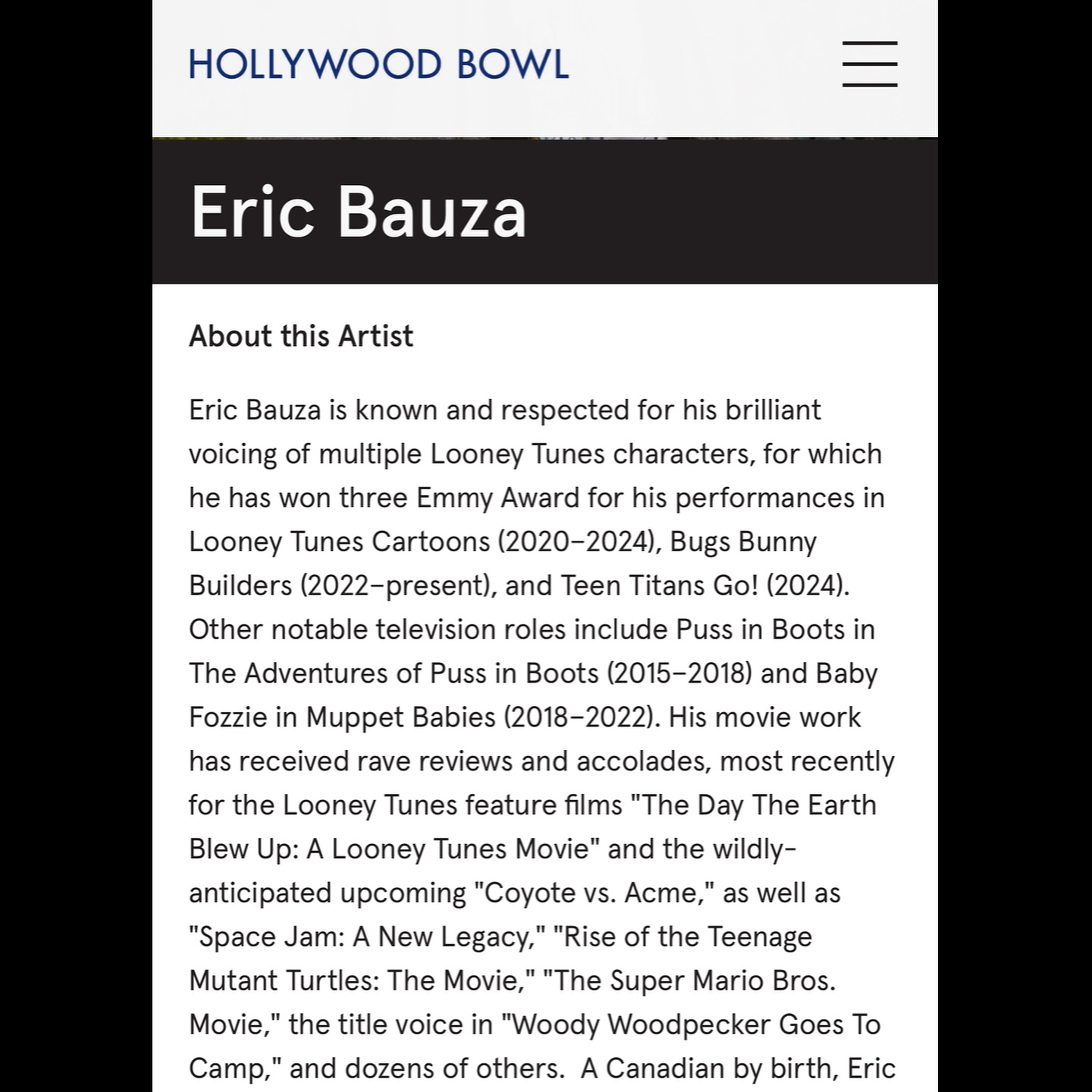 Eric Bauza Celebrates Bugs Bunny’s 85th Birthday