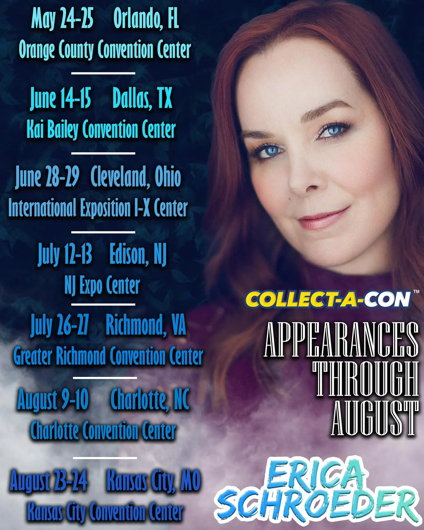 Erica Schroeder Announces Appearances Voice actress Erica invites fans to bring rare collectibles for signings at events through August.