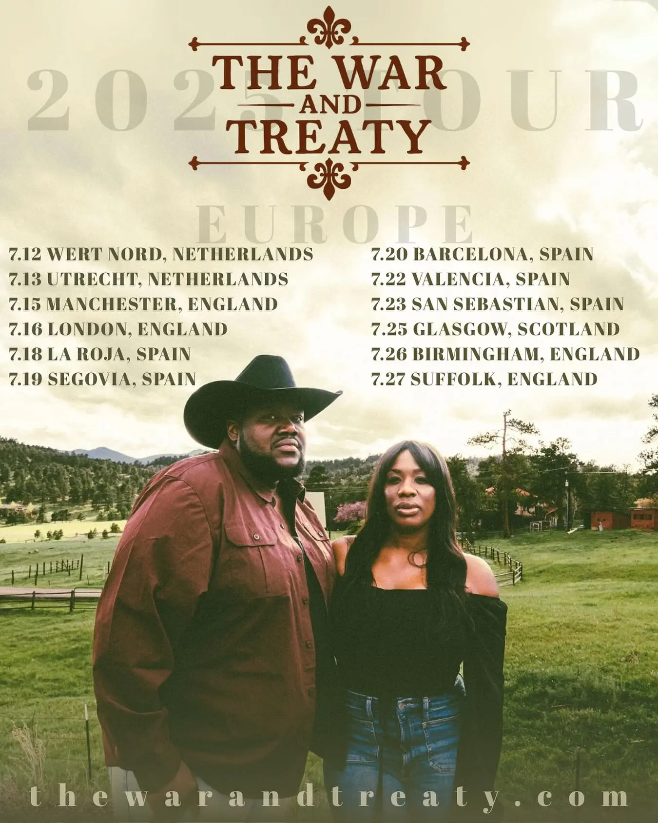 Europe Music Tour: The War And Treaty Summer Show New music and electrifying live show from The War And Treaty ignites Europe’s summer stage