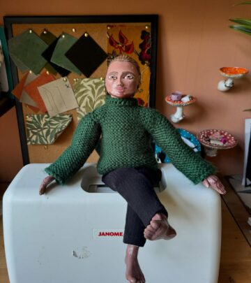 Evanna Lynch crafts a miniature man doll and reveals artful wisdom on her creative journey