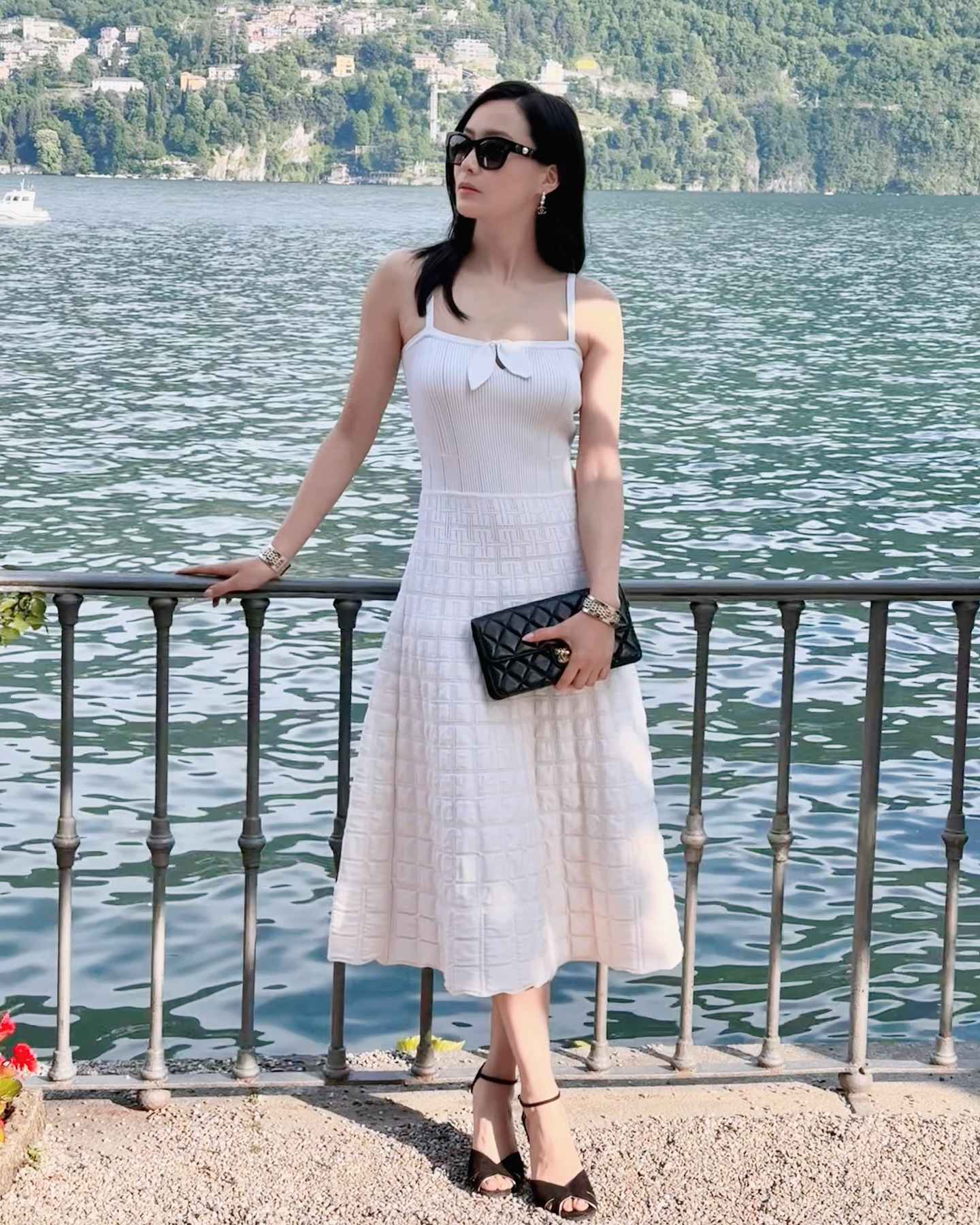 Fala Chen Enjoys Lake Como on Chanel Cruise