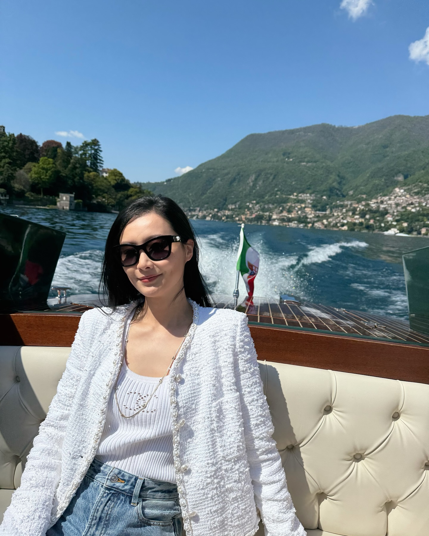 Fala Chen Enjoys Lake Como on Chanel Cruise