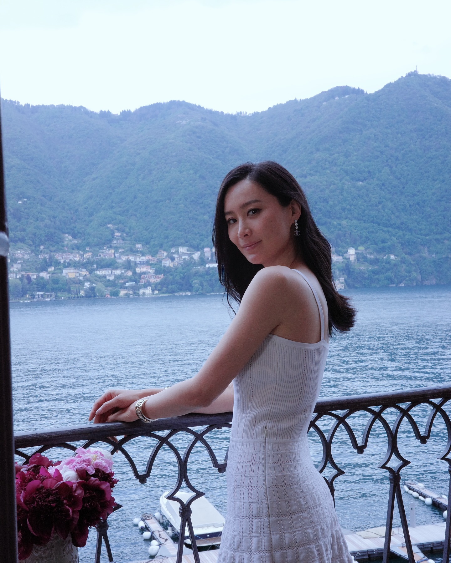 Fala Chen Enjoys Lake Como on Chanel Cruise