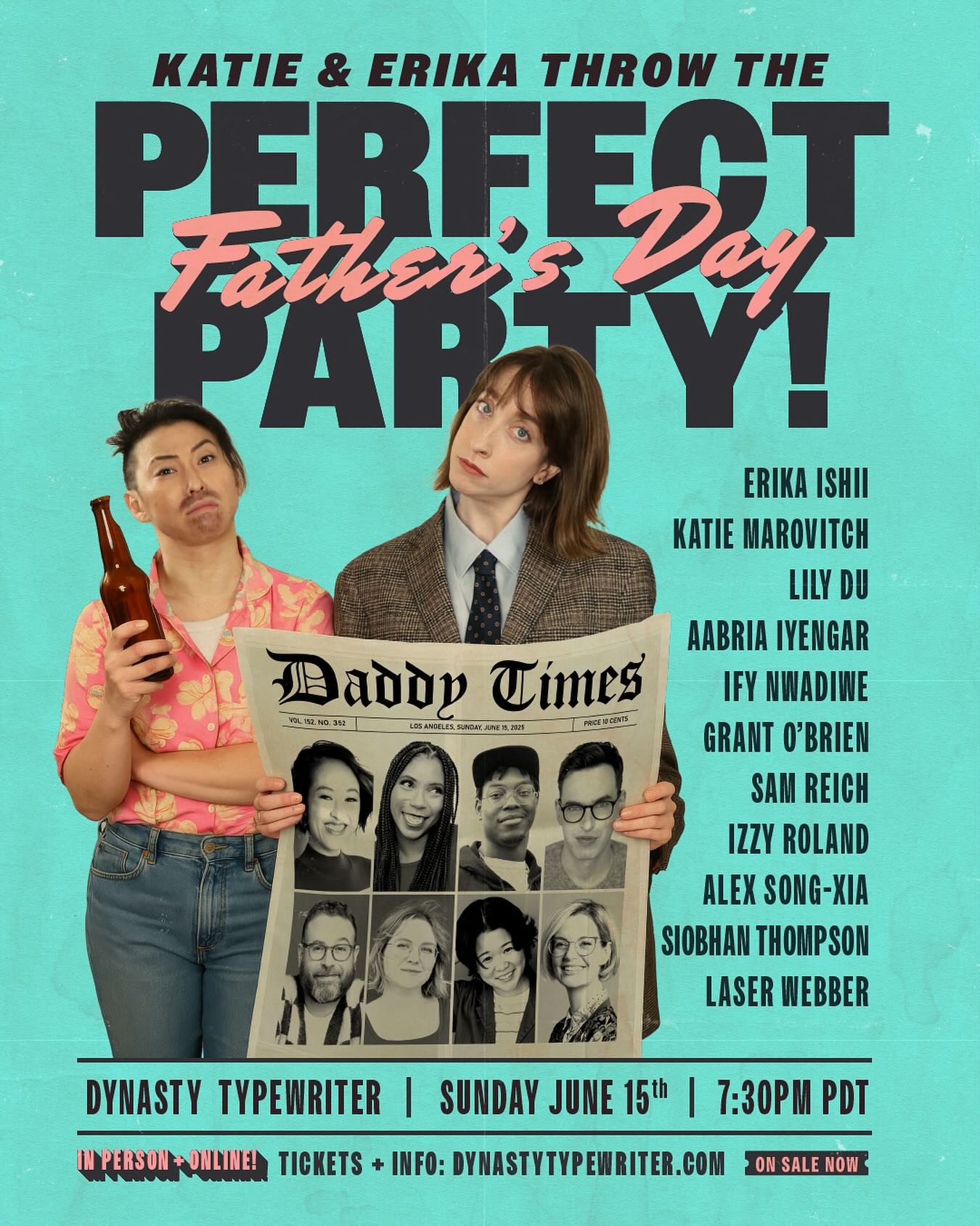 Father’s Day Bash: Katie & Erika Host Epic Party Celebrate fatherhood in style at Dynasty Typewriter with dropouts, stars & wild vibes!!!!