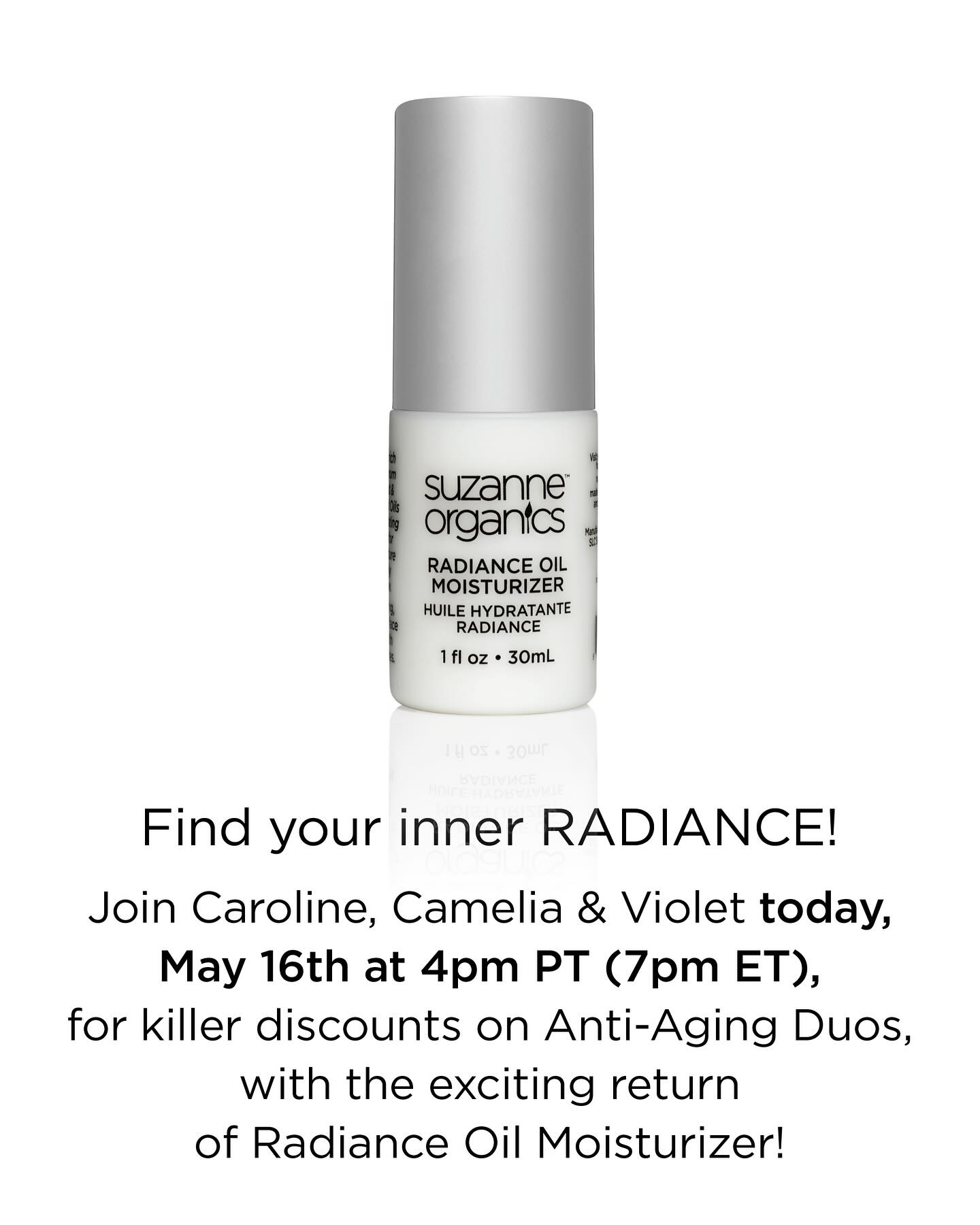 Find Your Inner Radiance: Caroline & Violet Live Join a vibrant IGTV and Facebook Live session with Caroline & Violet on May 16, 4pm PT ET!
