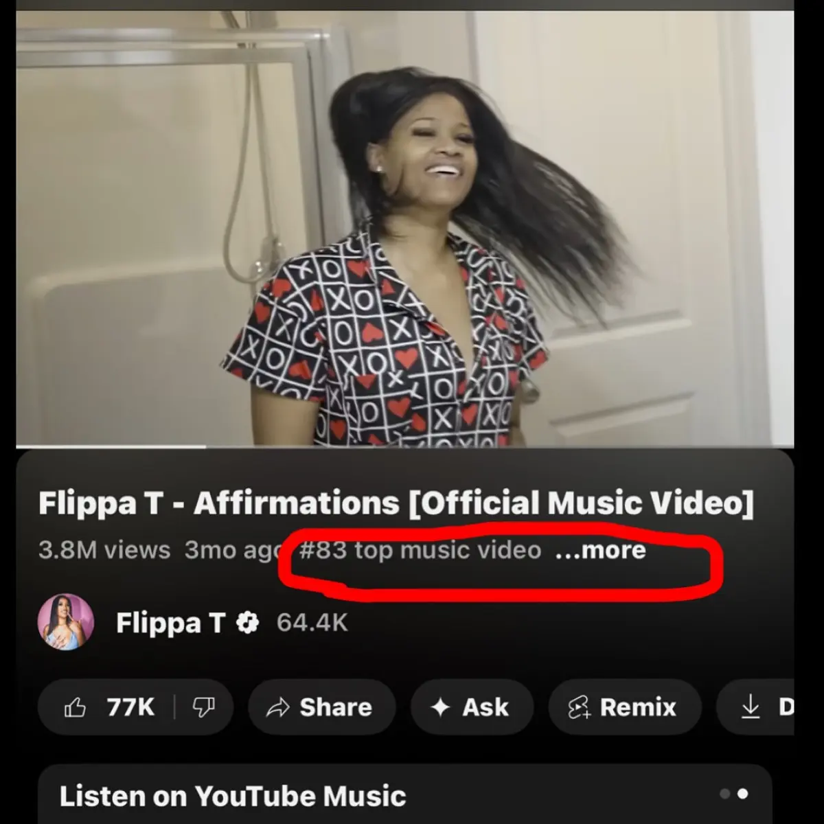 Flippa T Tops U.S. Music Video Charts Creator breaks records with 3.8M plays, igniting buzz across digital spheres at large now!