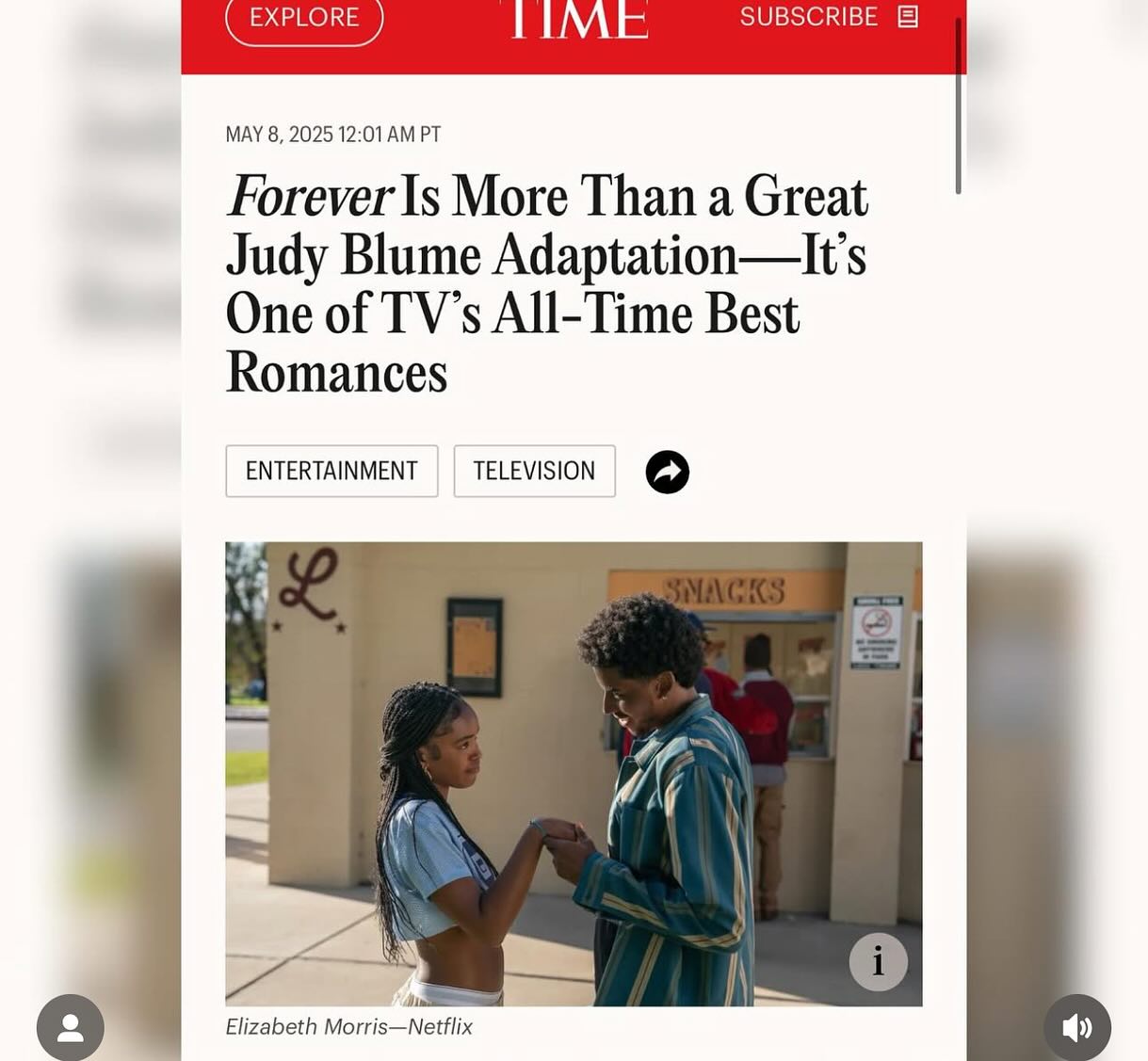 Forever: Modern Take on Judy Blume’s Novel