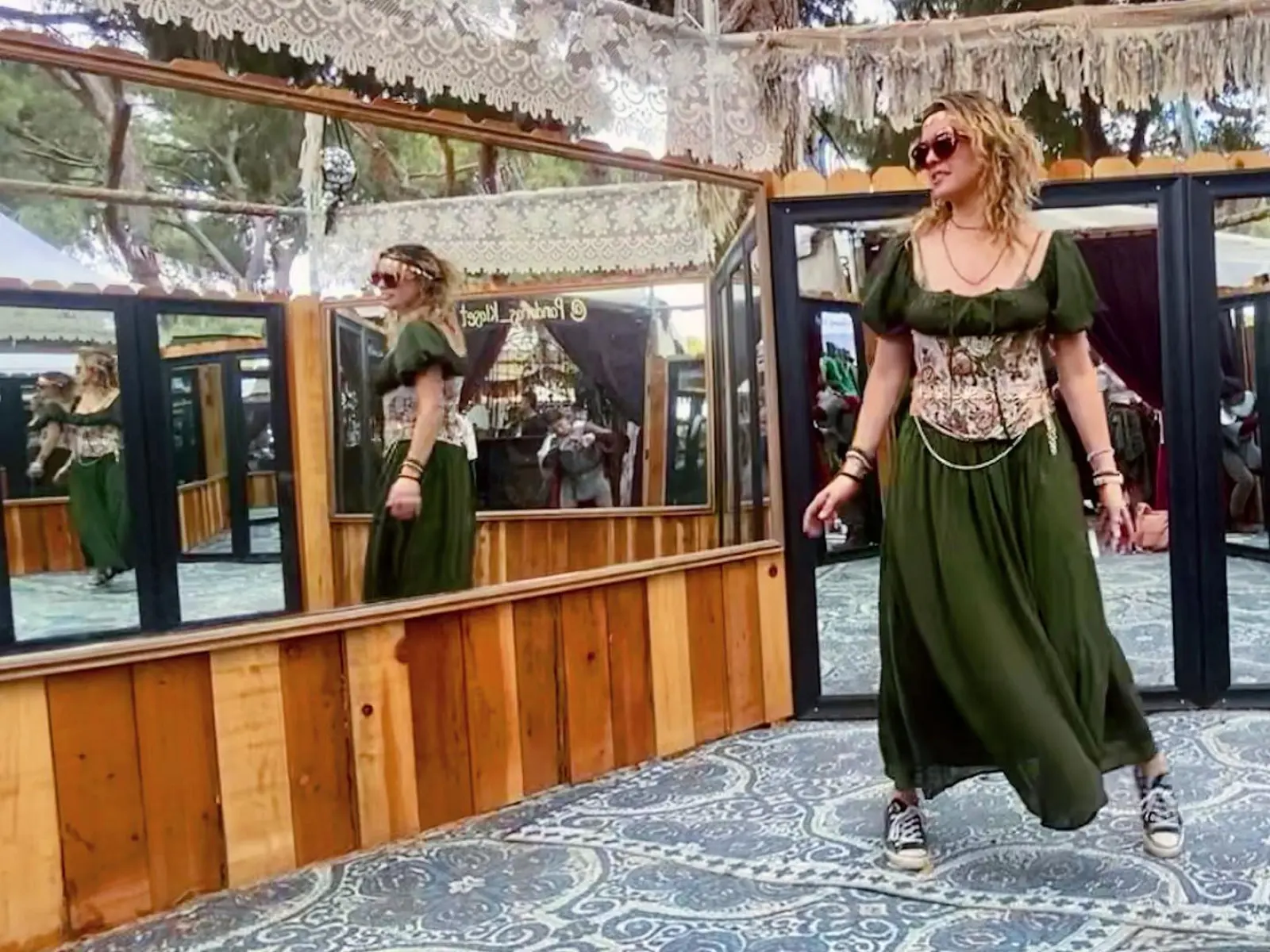 Gage Golightly Shines At Ren Faire In DIY Chainmail Renaissance escapade as Gage Golightly shines in DIY chainmail with a knight at Ren Faire.