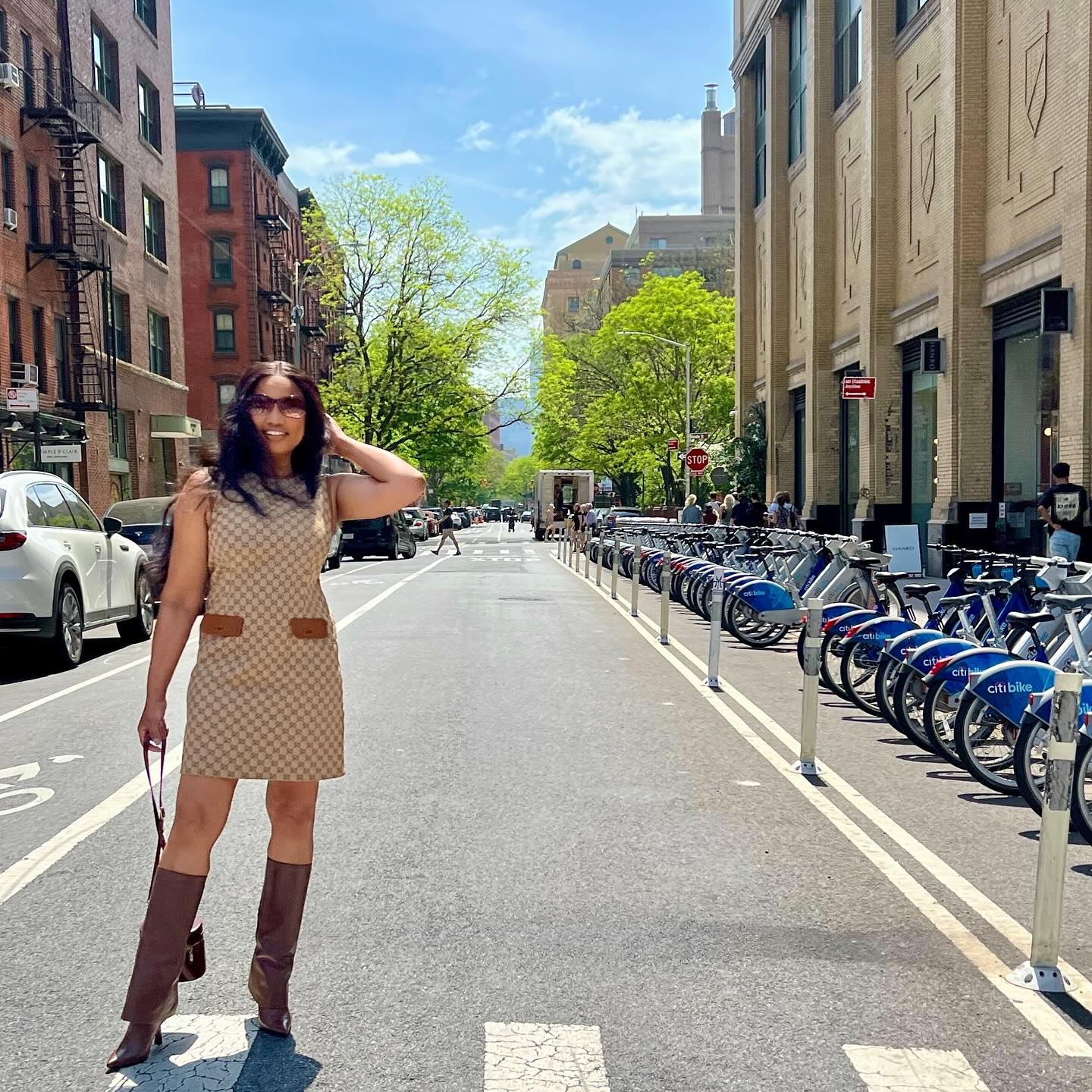 Garcelle Beauvais Enjoys A Chic Day Out In NYC Iconic actress and style influencer Garcelle Beauvais shines on vibrant NYC girls day out!
