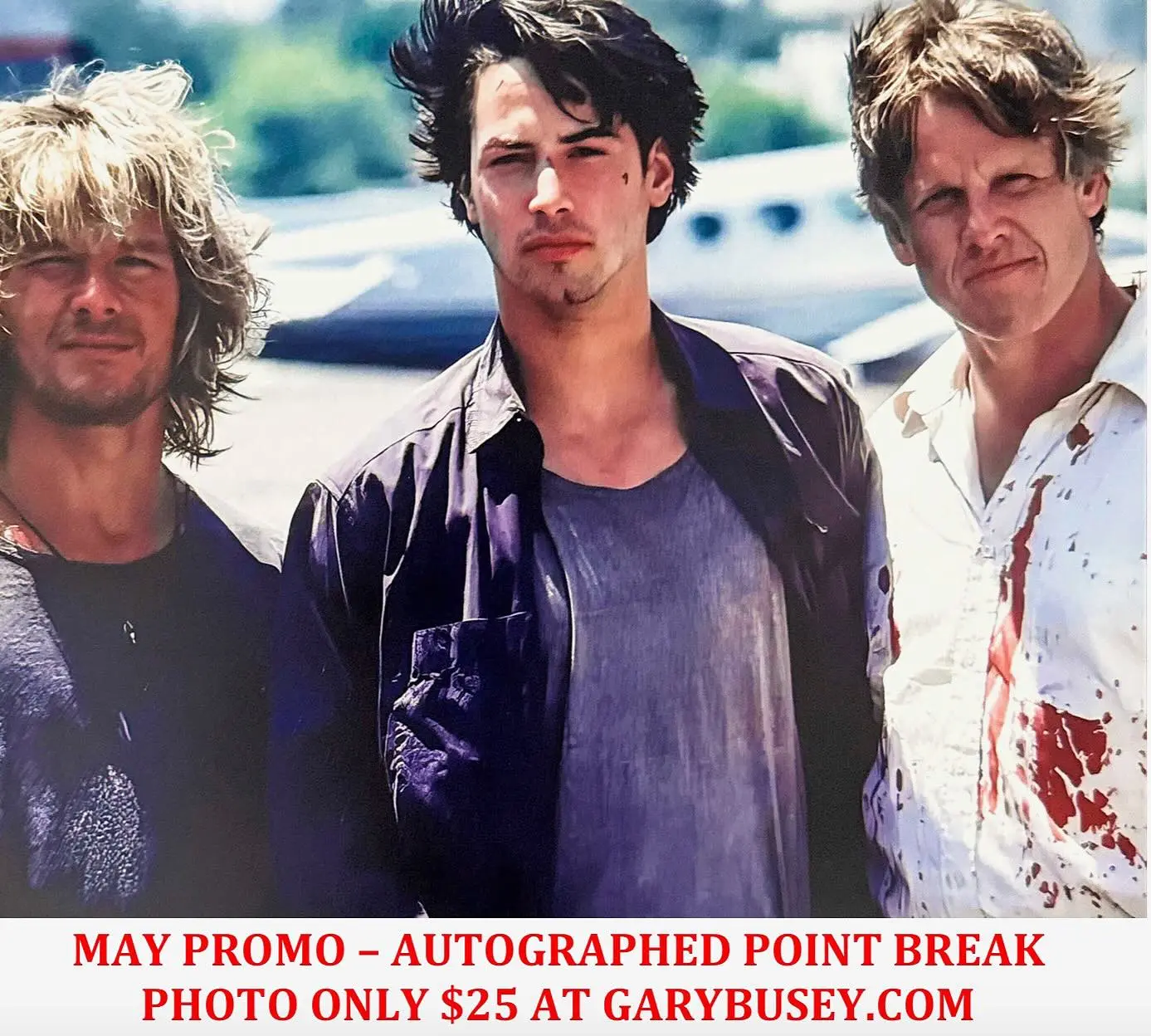 Gary Busey May Promo Sale Exclusive deal on Gary Busey's autographed poster; grab a piece of film memorabilia today.!