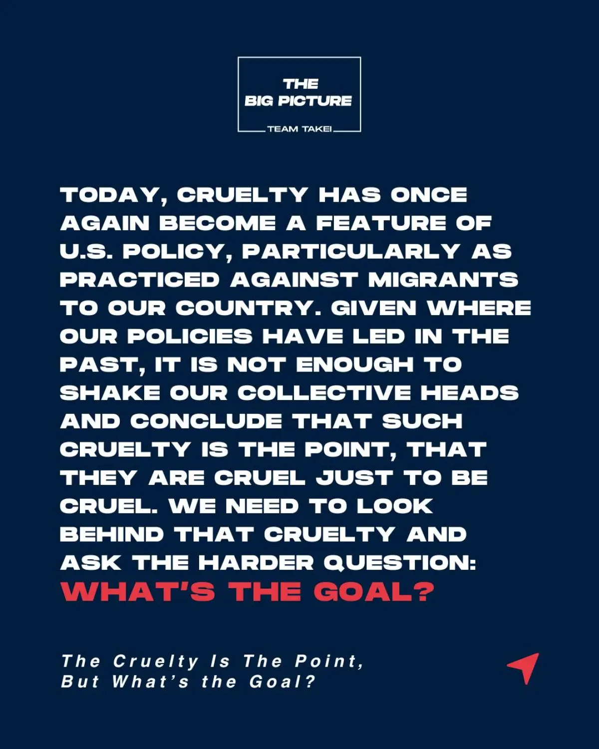 George Takei Critiques Migrant Policy Cruelty Under Trump Takei challenges migrant policies by questioning Trump’s aims behind his harsh cruelty.!!!