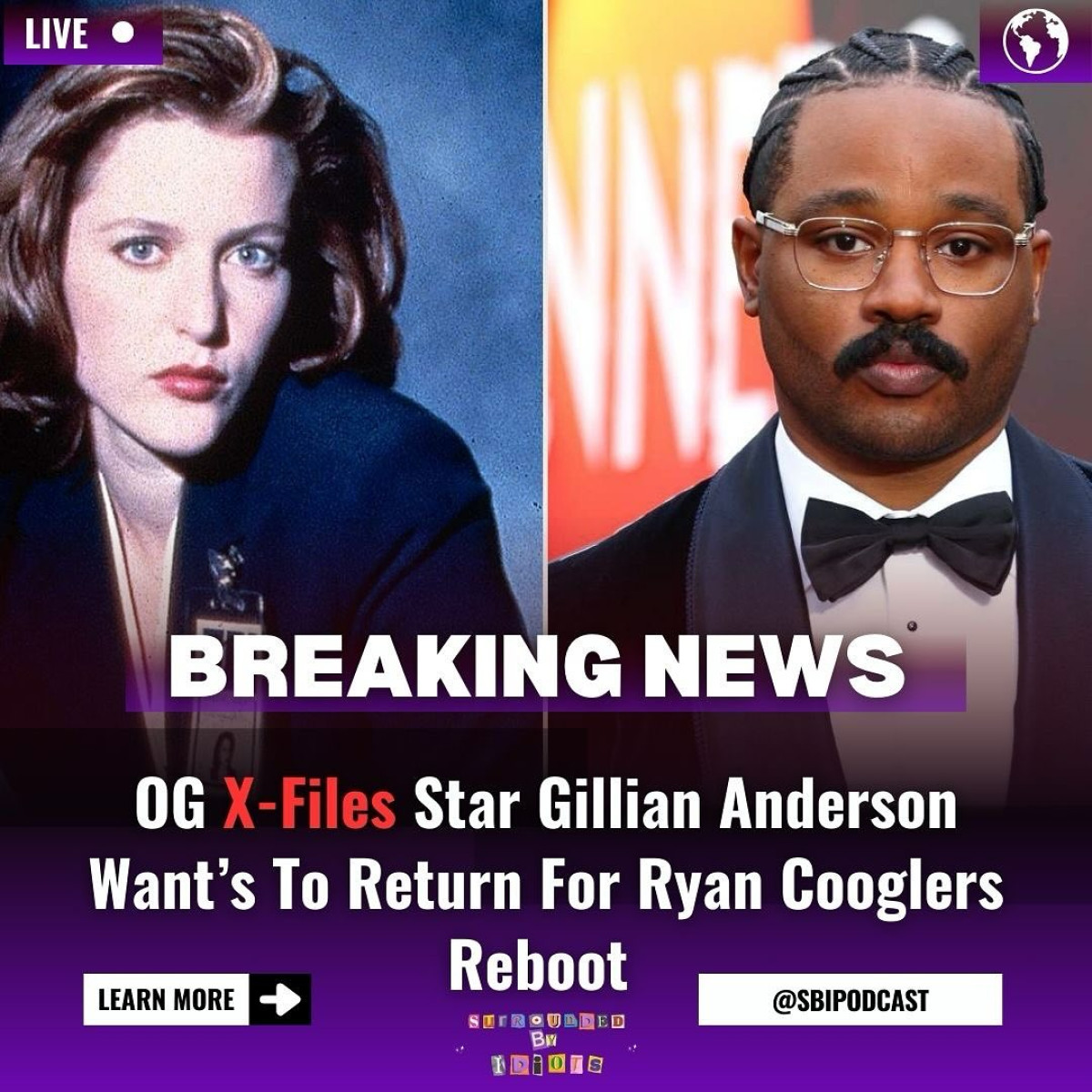 Gillian Anderson Eyes X-Files Return Dana Scully reimagined with Ryan Coogler’s visionary twist sparks an X-Files reboot buzz!!