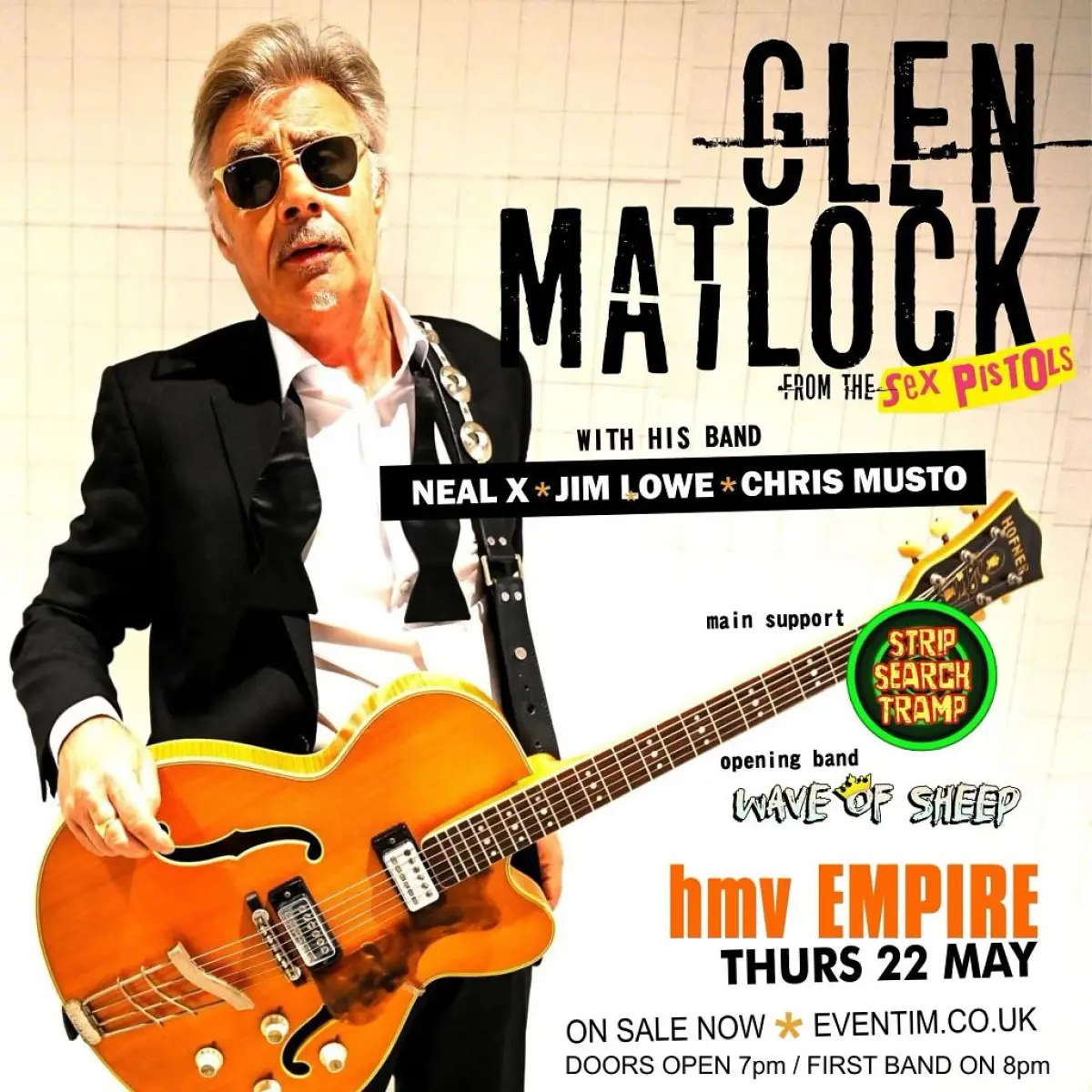 Glen Matlock Wraps UK Jaunt in Coventry Sex Pistols bassist ends his British tour with a final sold-out show at iconic HMV Empire!!